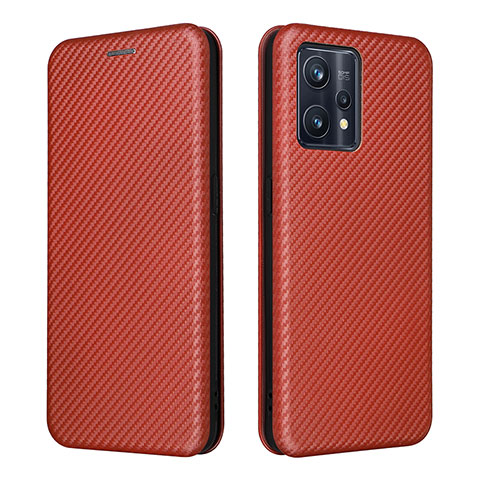 Funda de Cuero Cartera con Soporte Carcasa L07Z para Realme Narzo 50 Pro 5G Marron