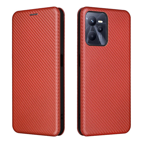 Funda de Cuero Cartera con Soporte Carcasa L07Z para Realme Narzo 50A Prime Marron