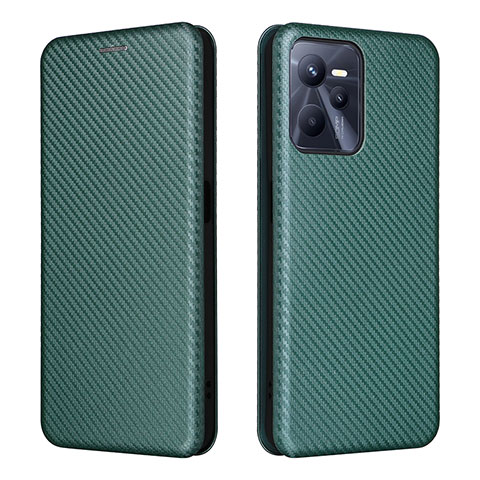 Funda de Cuero Cartera con Soporte Carcasa L07Z para Realme Narzo 50A Prime Verde