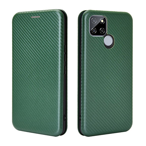 Funda de Cuero Cartera con Soporte Carcasa L07Z para Realme Q2i 5G Verde