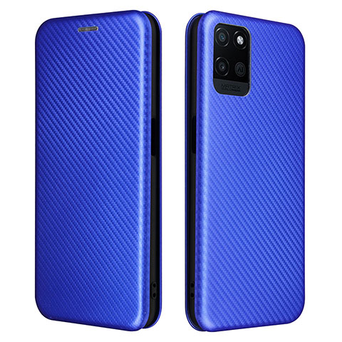 Funda de Cuero Cartera con Soporte Carcasa L07Z para Realme V11 5G Azul