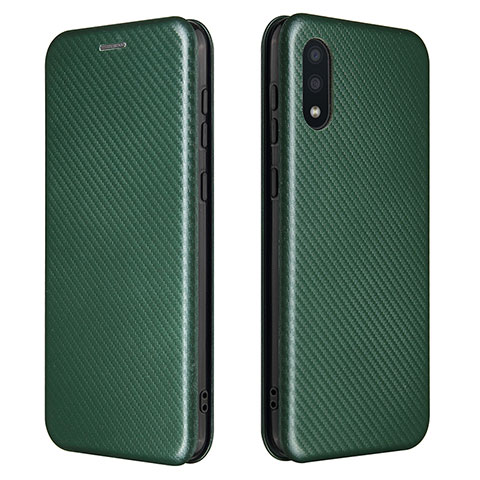 Funda de Cuero Cartera con Soporte Carcasa L07Z para Samsung Galaxy A02 Verde