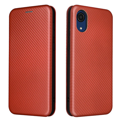 Funda de Cuero Cartera con Soporte Carcasa L07Z para Samsung Galaxy A03 Core Rojo