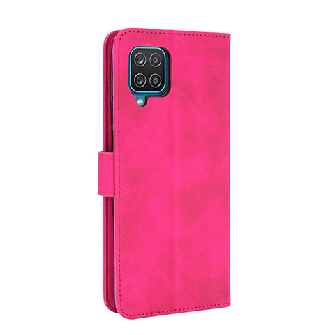 Funda de Cuero Cartera con Soporte Carcasa L07Z para Samsung Galaxy A12 5G Rosa Roja