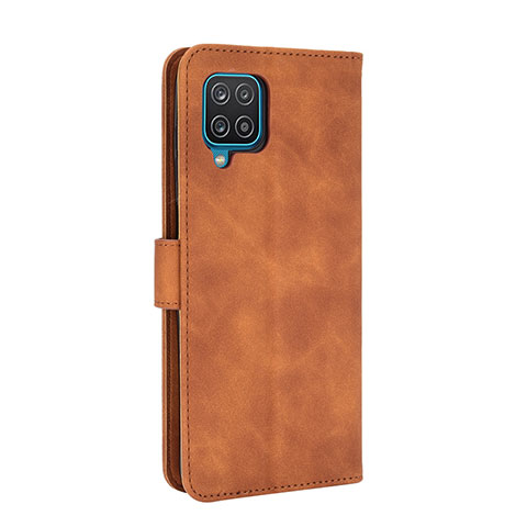 Funda de Cuero Cartera con Soporte Carcasa L07Z para Samsung Galaxy A12 Marron