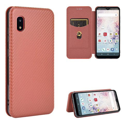 Funda de Cuero Cartera con Soporte Carcasa L07Z para Samsung Galaxy A20 SC-02M SCV46 Marron