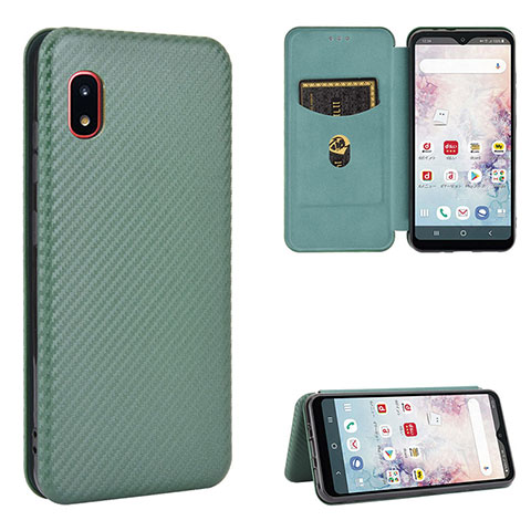 Funda de Cuero Cartera con Soporte Carcasa L07Z para Samsung Galaxy A20 SC-02M SCV46 Verde