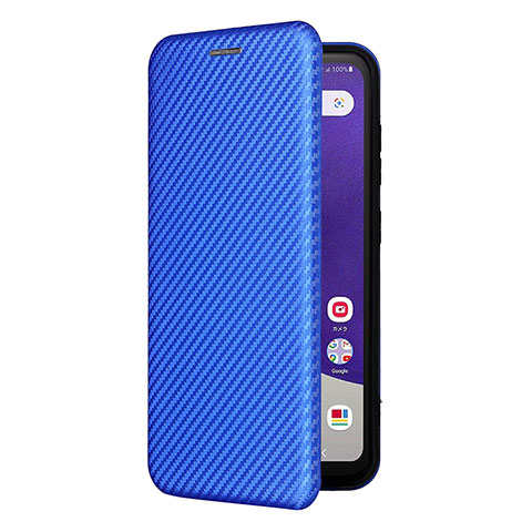 Funda de Cuero Cartera con Soporte Carcasa L07Z para Samsung Galaxy A22 5G SC-56B Azul