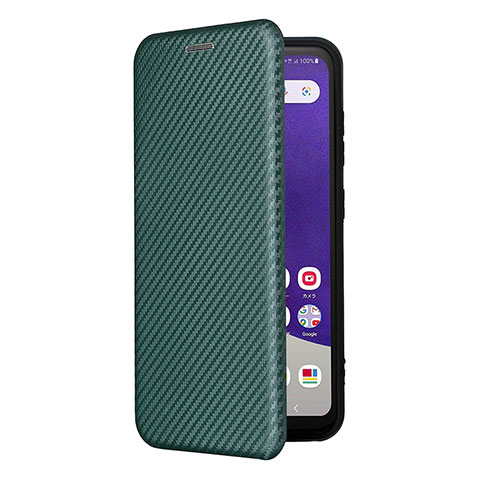 Funda de Cuero Cartera con Soporte Carcasa L07Z para Samsung Galaxy A22 5G SC-56B Verde