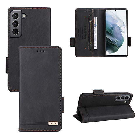 Funda de Cuero Cartera con Soporte Carcasa L07Z para Samsung Galaxy S21 Plus 5G Negro