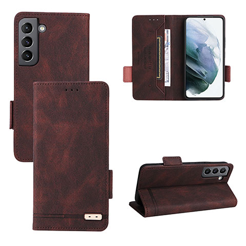 Funda de Cuero Cartera con Soporte Carcasa L07Z para Samsung Galaxy S23 5G Marron