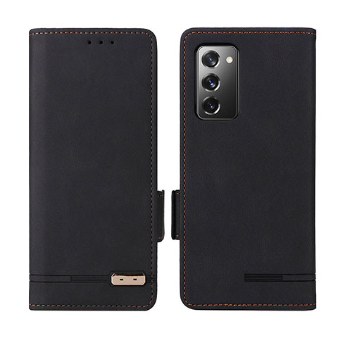 Funda de Cuero Cartera con Soporte Carcasa L07Z para Samsung Galaxy Z Fold2 5G Negro