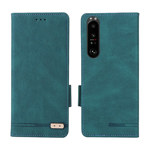 Funda de Cuero Cartera con Soporte Carcasa L07Z para Sony Xperia 1 III Verde