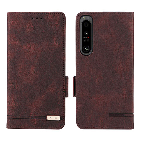 Funda de Cuero Cartera con Soporte Carcasa L07Z para Sony Xperia 1 IV SO-51C Marron