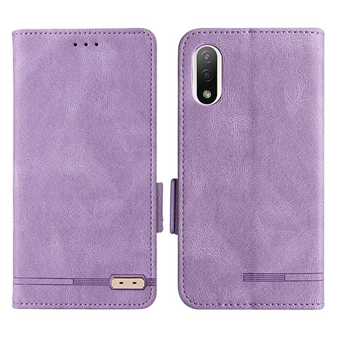 Funda de Cuero Cartera con Soporte Carcasa L07Z para Sony Xperia Ace III Morado