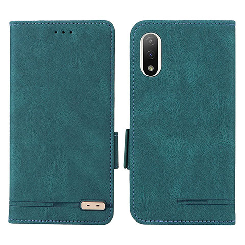 Funda de Cuero Cartera con Soporte Carcasa L07Z para Sony Xperia Ace III SO-53C Verde