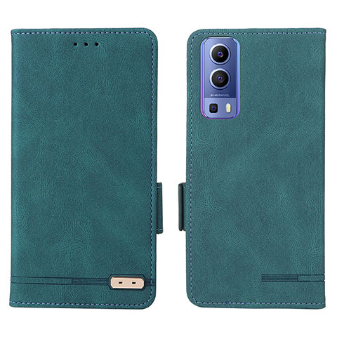 Funda de Cuero Cartera con Soporte Carcasa L07Z para Vivo iQOO Z3 5G Verde