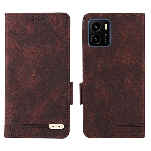 Funda de Cuero Cartera con Soporte Carcasa L07Z para Vivo Y01 Marron