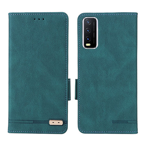 Funda de Cuero Cartera con Soporte Carcasa L07Z para Vivo Y12G Verde