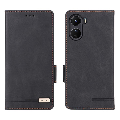 Funda de Cuero Cartera con Soporte Carcasa L07Z para Vivo Y16 Negro