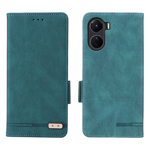 Funda de Cuero Cartera con Soporte Carcasa L07Z para Vivo Y16 Verde