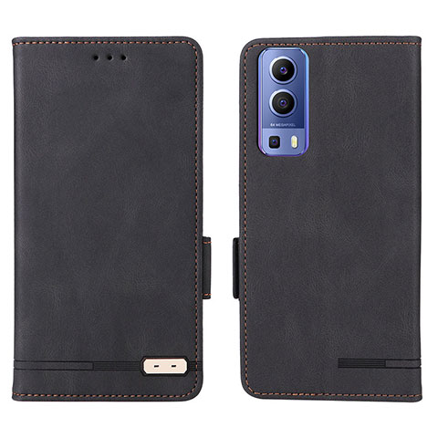 Funda de Cuero Cartera con Soporte Carcasa L07Z para Vivo Y75s 5G Negro