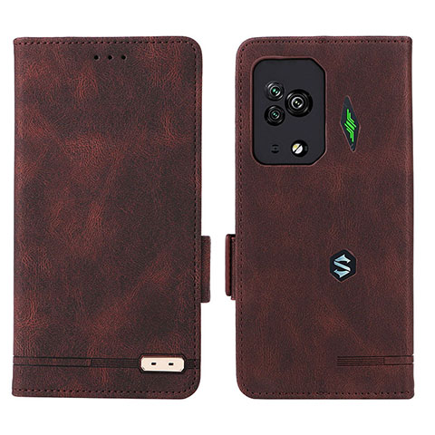 Funda de Cuero Cartera con Soporte Carcasa L07Z para Xiaomi Black Shark 5 Pro 5G Marron