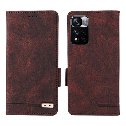 Funda de Cuero Cartera con Soporte Carcasa L07Z para Xiaomi Mi 11i 5G (2022) Marron