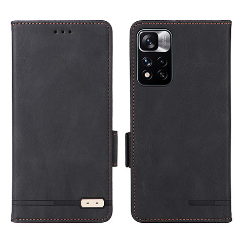 Funda de Cuero Cartera con Soporte Carcasa L07Z para Xiaomi Mi 11i 5G (2022) Negro