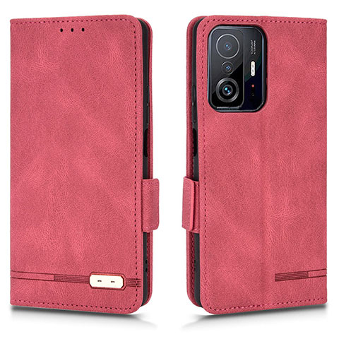 Funda de Cuero Cartera con Soporte Carcasa L07Z para Xiaomi Mi 11T 5G Rojo