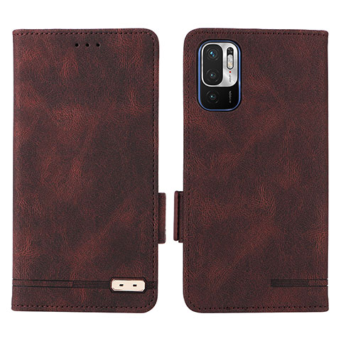 Funda de Cuero Cartera con Soporte Carcasa L07Z para Xiaomi POCO M3 Pro 5G Marron