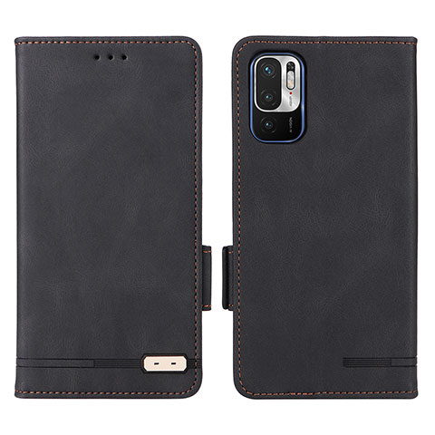 Funda de Cuero Cartera con Soporte Carcasa L07Z para Xiaomi POCO M3 Pro 5G Negro