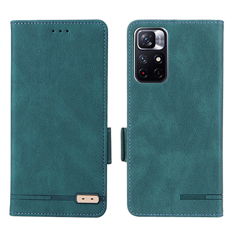 Funda de Cuero Cartera con Soporte Carcasa L07Z para Xiaomi Poco M4 Pro 5G Verde