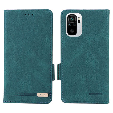 Funda de Cuero Cartera con Soporte Carcasa L07Z para Xiaomi Poco M5S Verde