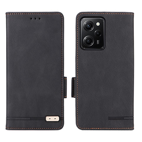 Funda de Cuero Cartera con Soporte Carcasa L07Z para Xiaomi Poco X5 Pro 5G Negro