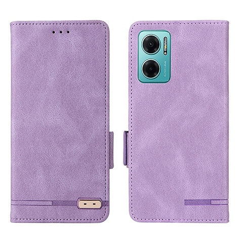 Funda de Cuero Cartera con Soporte Carcasa L07Z para Xiaomi Redmi 10 5G Morado