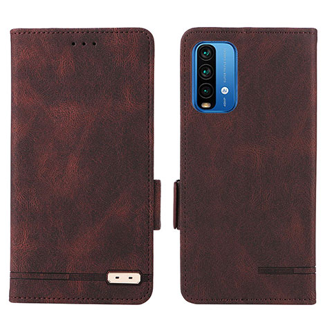 Funda de Cuero Cartera con Soporte Carcasa L07Z para Xiaomi Redmi 9 Power Marron