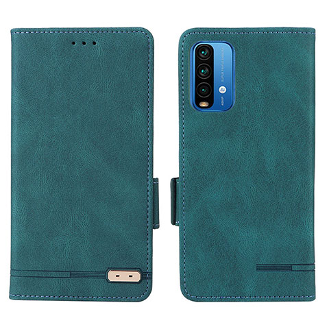 Funda de Cuero Cartera con Soporte Carcasa L07Z para Xiaomi Redmi 9T 4G Verde