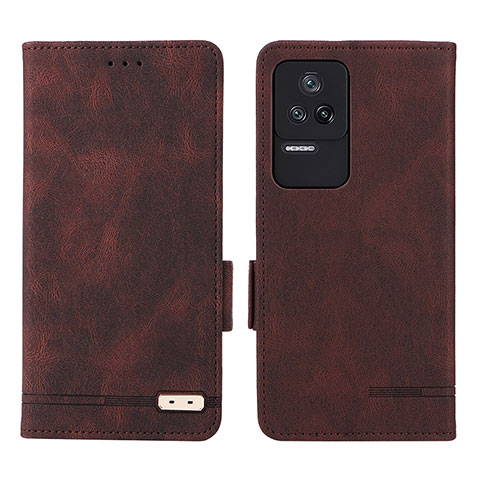 Funda de Cuero Cartera con Soporte Carcasa L07Z para Xiaomi Redmi K40S 5G Marron