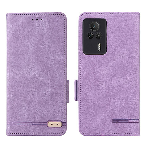 Funda de Cuero Cartera con Soporte Carcasa L07Z para Xiaomi Redmi K60E 5G Morado