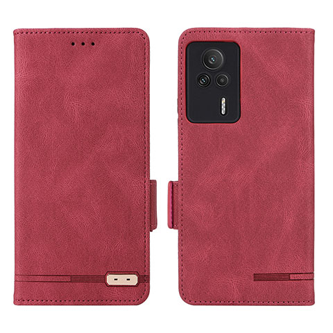 Funda de Cuero Cartera con Soporte Carcasa L07Z para Xiaomi Redmi K60E 5G Rojo