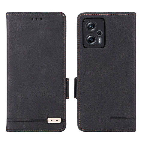 Funda de Cuero Cartera con Soporte Carcasa L07Z para Xiaomi Redmi Note 12T Pro 5G Negro