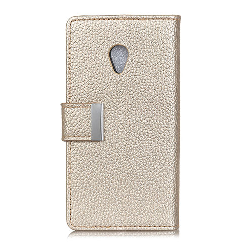 Funda de Cuero Cartera con Soporte Carcasa L08 para Alcatel 1X (2019) Oro