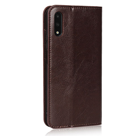 Funda de Cuero Cartera con Soporte Carcasa L08 para Huawei P Smart Z (2019) Marron