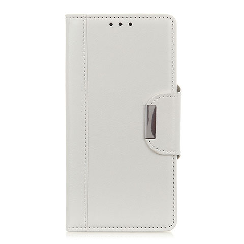 Funda de Cuero Cartera con Soporte Carcasa L08 para Huawei Y7p Blanco