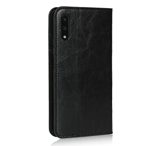 Funda de Cuero Cartera con Soporte Carcasa L08 para Huawei Y9 Prime (2019) Negro