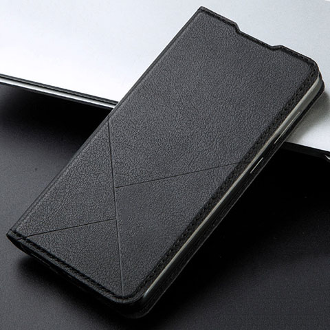 Funda de Cuero Cartera con Soporte Carcasa L08 para Oppo A91 Negro