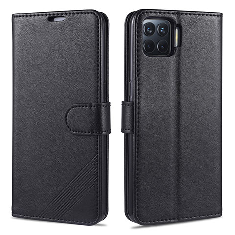 Funda de Cuero Cartera con Soporte Carcasa L08 para Oppo A93 Negro