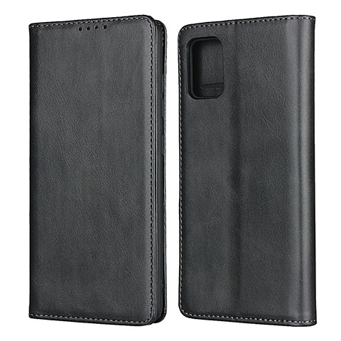 Funda de Cuero Cartera con Soporte Carcasa L08 para Samsung Galaxy A51 5G Negro