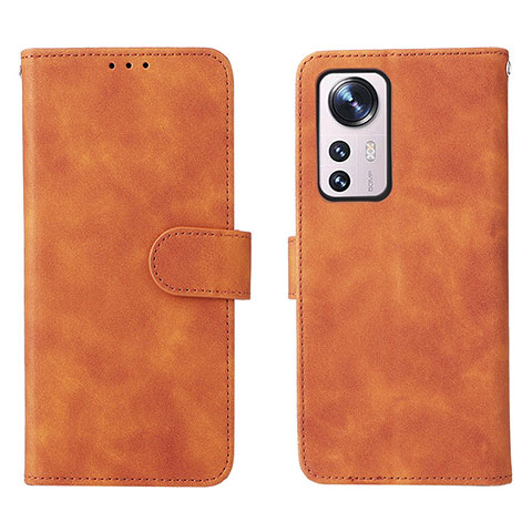 Funda de Cuero Cartera con Soporte Carcasa L08 para Xiaomi Mi 12 Pro 5G Marron